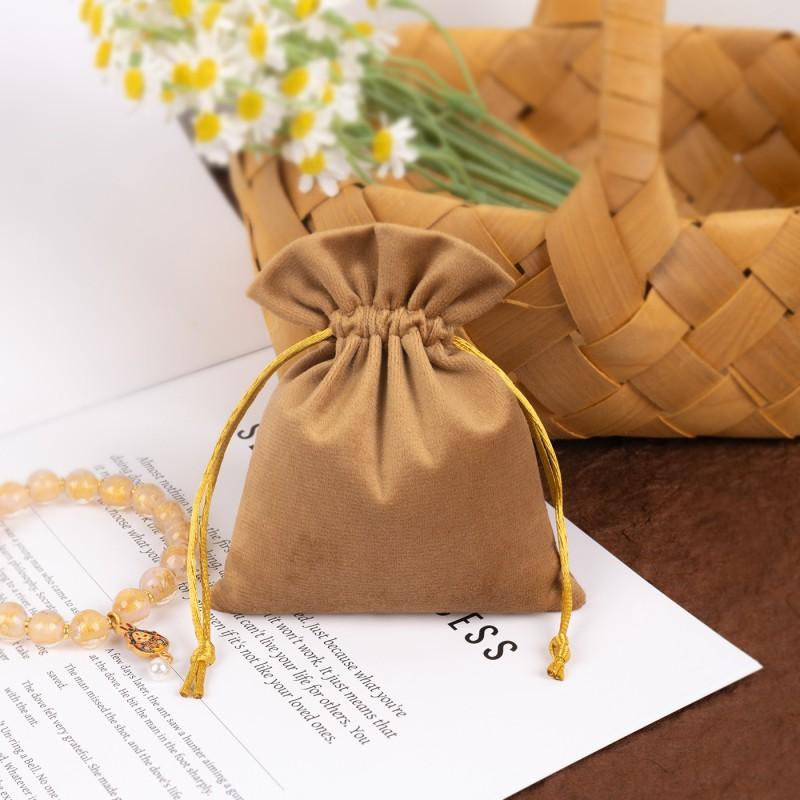 Velvet Jewelry Pouch Drawstring Gift Bag Earrings Rings Necklaces Small Accessories Storage