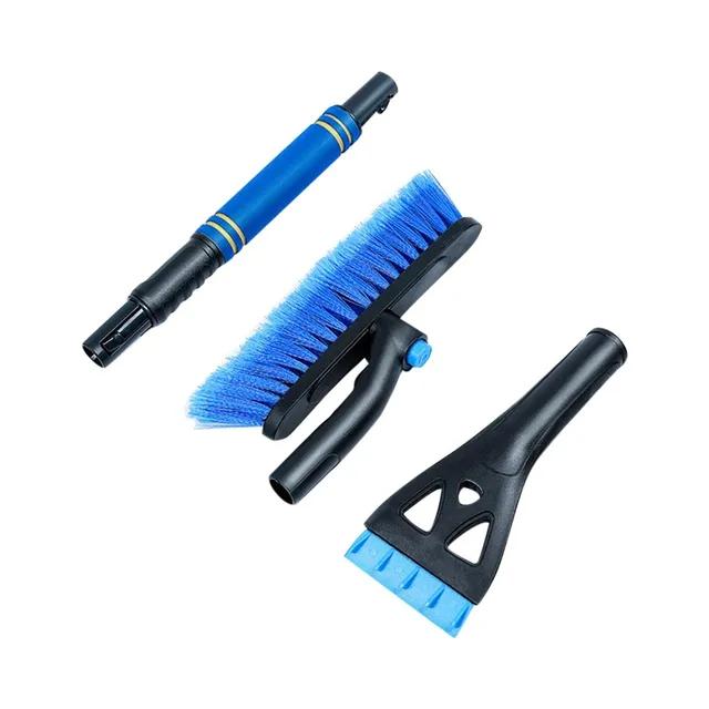 New 3 In 1 Adjustable Ice Scraper Brush Car Windshield Snow Remove Car Snow Removal Brush Car Cleaning Car Interior Wash Tool
