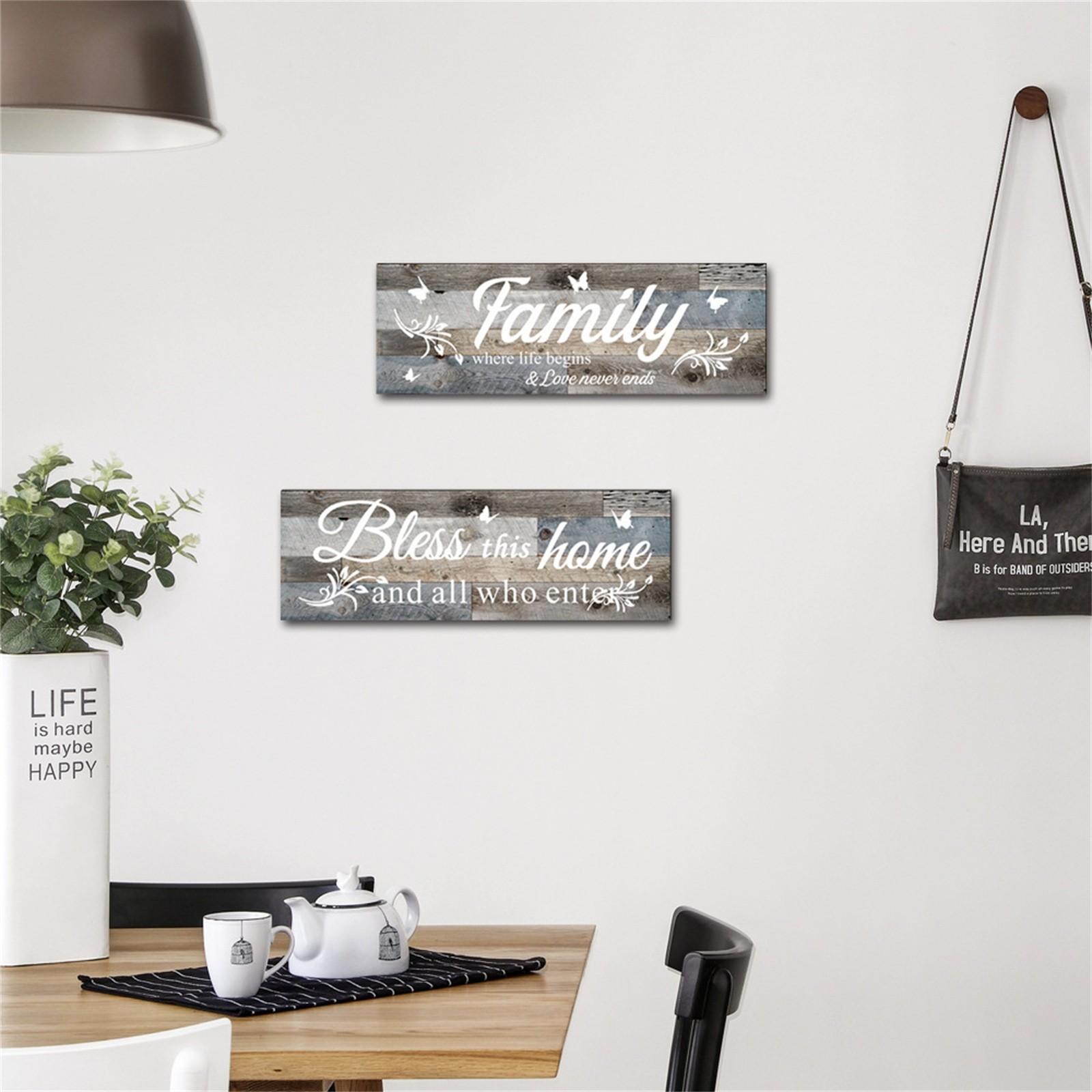 

Дерев яні вивіски цього домашнього сімейного настінного художнього декору для спальні, вітальні, офісного домашнього декору One Size