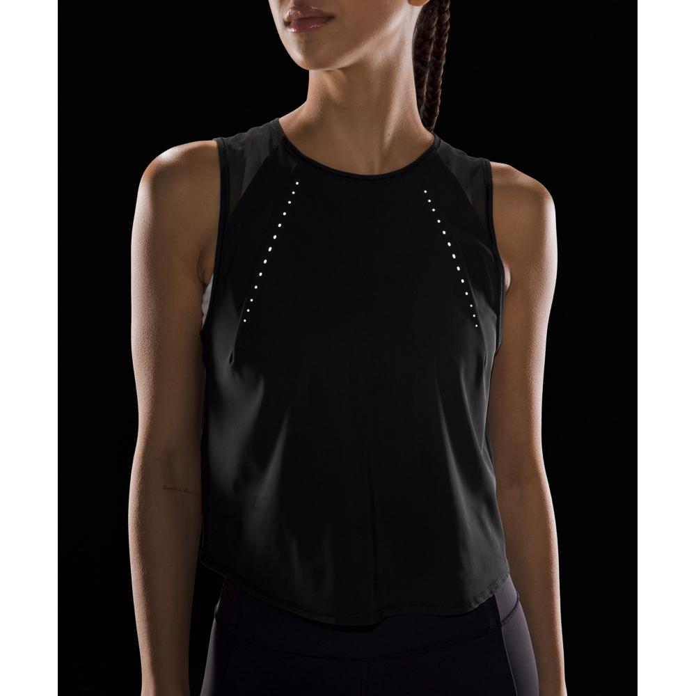 Lululemon Sculpt Cropped Tank Top  Pleated Black