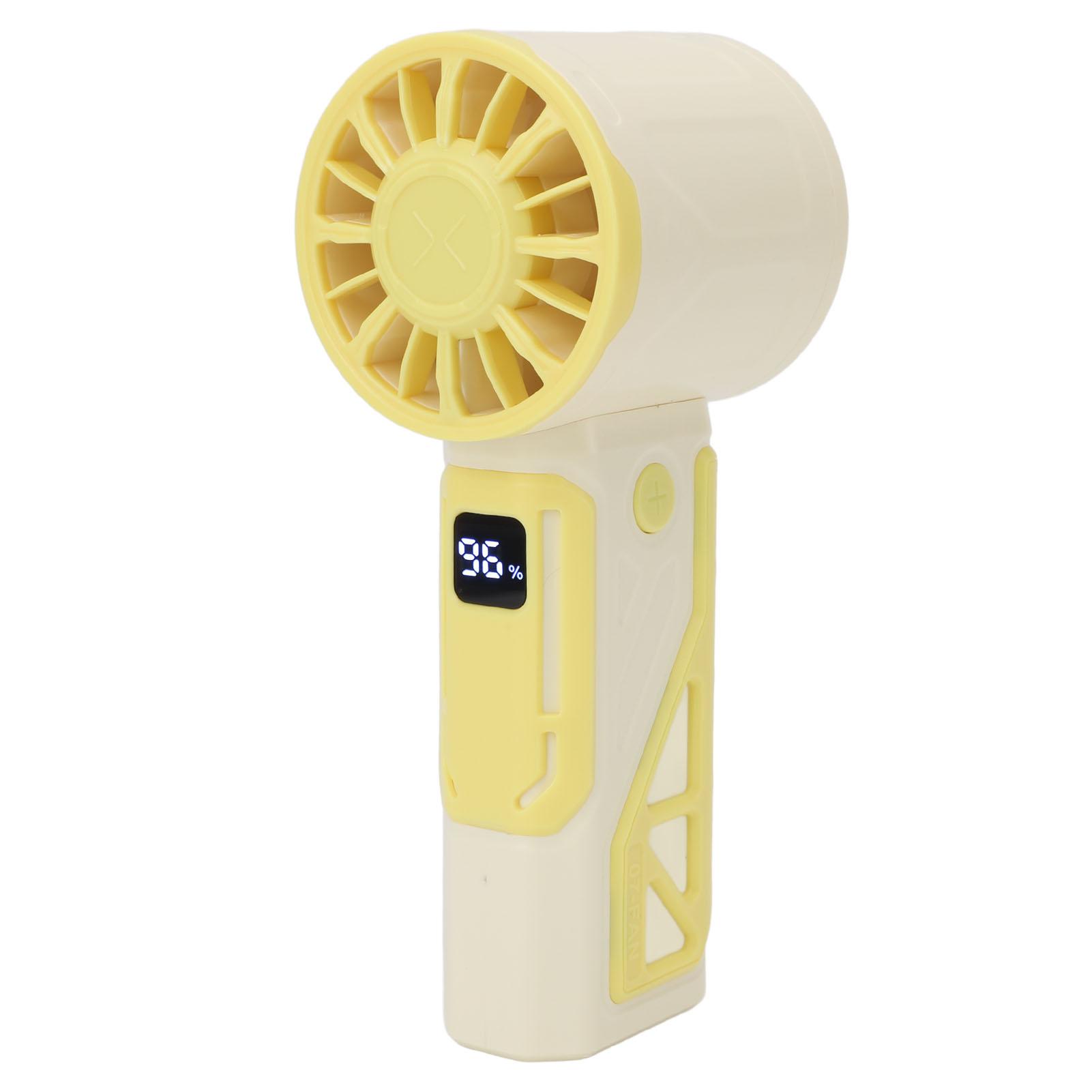 

Mini Portable Fan Powerful Handheld Fan USB Rechargeable Personal Small Hand Fan Quiet for Travel Makeup Indoor Outdoor жёлтый