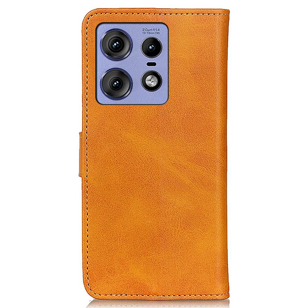 For Motorola Edge 50 Pro 5G Wallet Case Cowhide Texture Leather Shockproof Cover