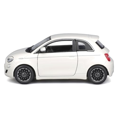 Bburago 1/24 Fiat 500e 2023 White Diecast Model Car (Finished Product) 18-21110 WT