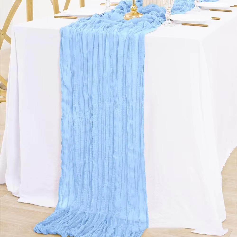 Chemin de table 1 pièce Tissu plissé Bohème Bali Nappe de table à manger Décoration d'accent d'ambiance Mariage Fête Anniversaire