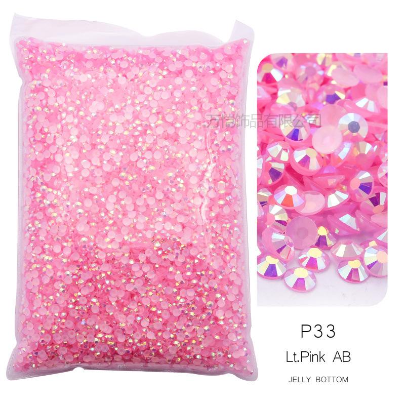 Jelly Resin Flat-Bottomed Diamond, Nail Art Beauty, Mobile Phone Case Decorative Rhinestone Diy Decorative Clothing Accessories