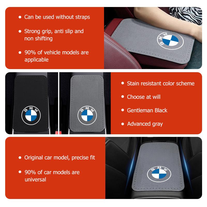 Universal Car Seat Protection Center Console Armrest Mat For BMW 1 3 5 7 Series M F01 F20 F10 F13 E52 E53 E60 E93 wzdr27