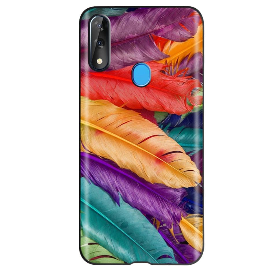 Etui do ZTE Blade V10 Modny Wzór Kwiatowy Serce Etui na Telefon do ZTE Blade V10 Vita V 10 Czarne Silikonowe Miękkie TPU Zderzak