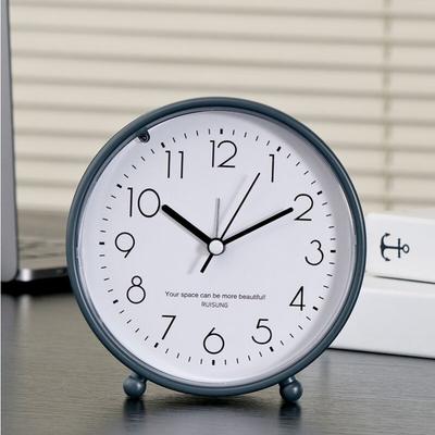 Simple Small Alarm Clock Desktop Desktop Clock Mute with Night Light Clock Bedroom