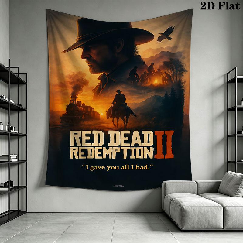 RDR2 plakát Závěsná látková deka Dekorativní tapiserie do ložnice obývacího pokoje Domácí dekorace