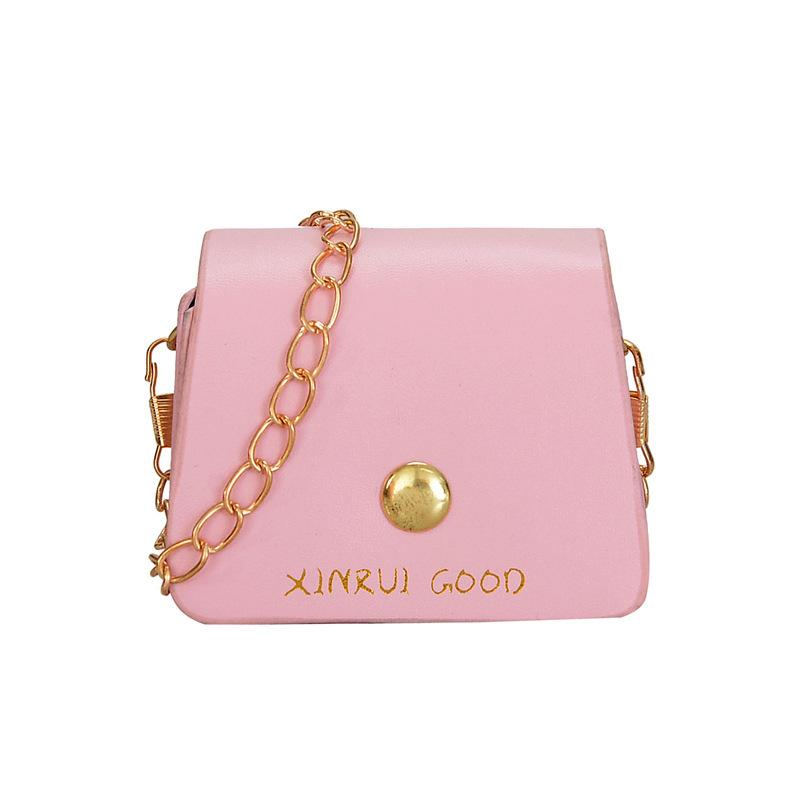 

Літня міні-суцільна кольорова модна маленька сумка на ланцюжку, нова модна жіноча сумка 2024 року, простий темперамент, модна помада, модна сумка через плече one size fits all рожевий