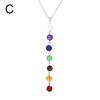 BLUELANS NECKLACE Wonderful Long Dangle Yoga Balancing Chakra Colorful Stone 7 Beads Necklace Jewelry Women Present