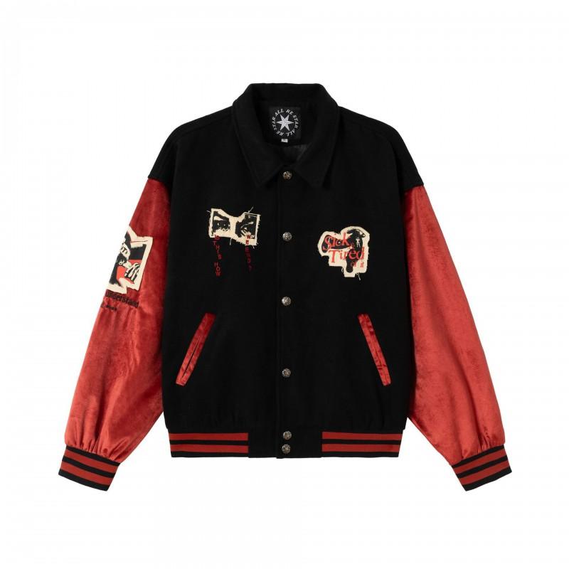 Unisex Retro Baseball Jacket Oversized Casual