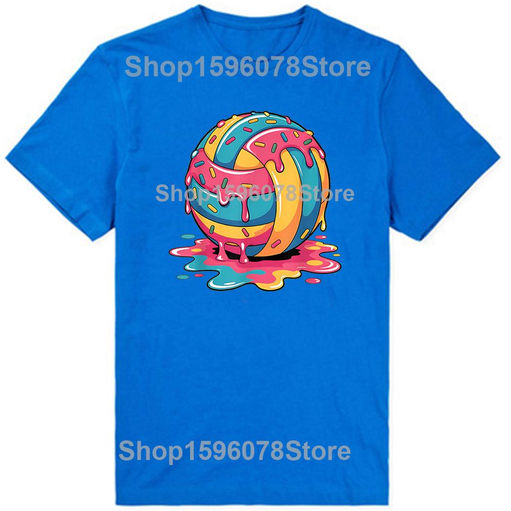 Funny Graphic Volleyball Ice Cream Tshirts Men Womens Fashion Casual Tshirt 100 Cotton Loose Oversized T Shirt