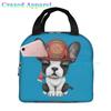 French Bulldogs Dog Insulated Lunch Bag for Women, Men, and Kids, Large and Reusable, Handle, Freezable Work and School Travel