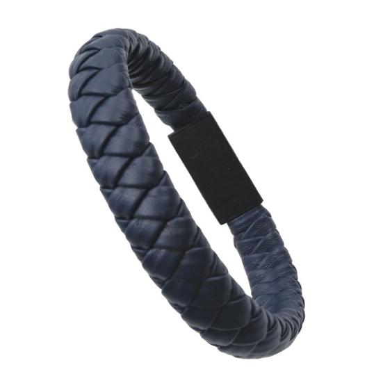 Portable Faux Leather Type-C Micro USB Woven Mini Charging Bracelet Data Cable