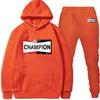 Completo felpa con cappuccio a maniche lunghe con logo Champion retrò per autunno e inverno