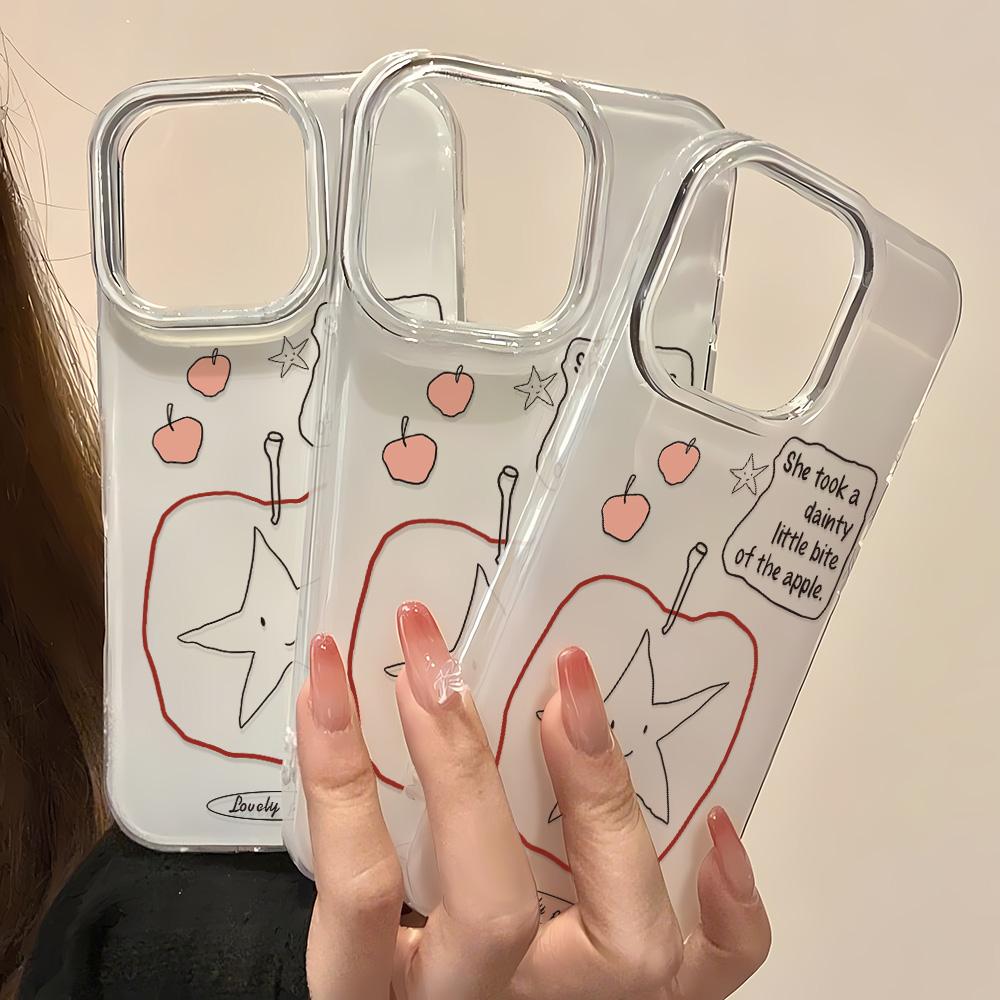 Painted Phone Case for iPhone 12 13 15 16 iPhone 16 12 13 14 15 Pro  14 15 16 Pro Max Coverage Shockproof Anti-Fingerprint Fresh Style Protective Case
