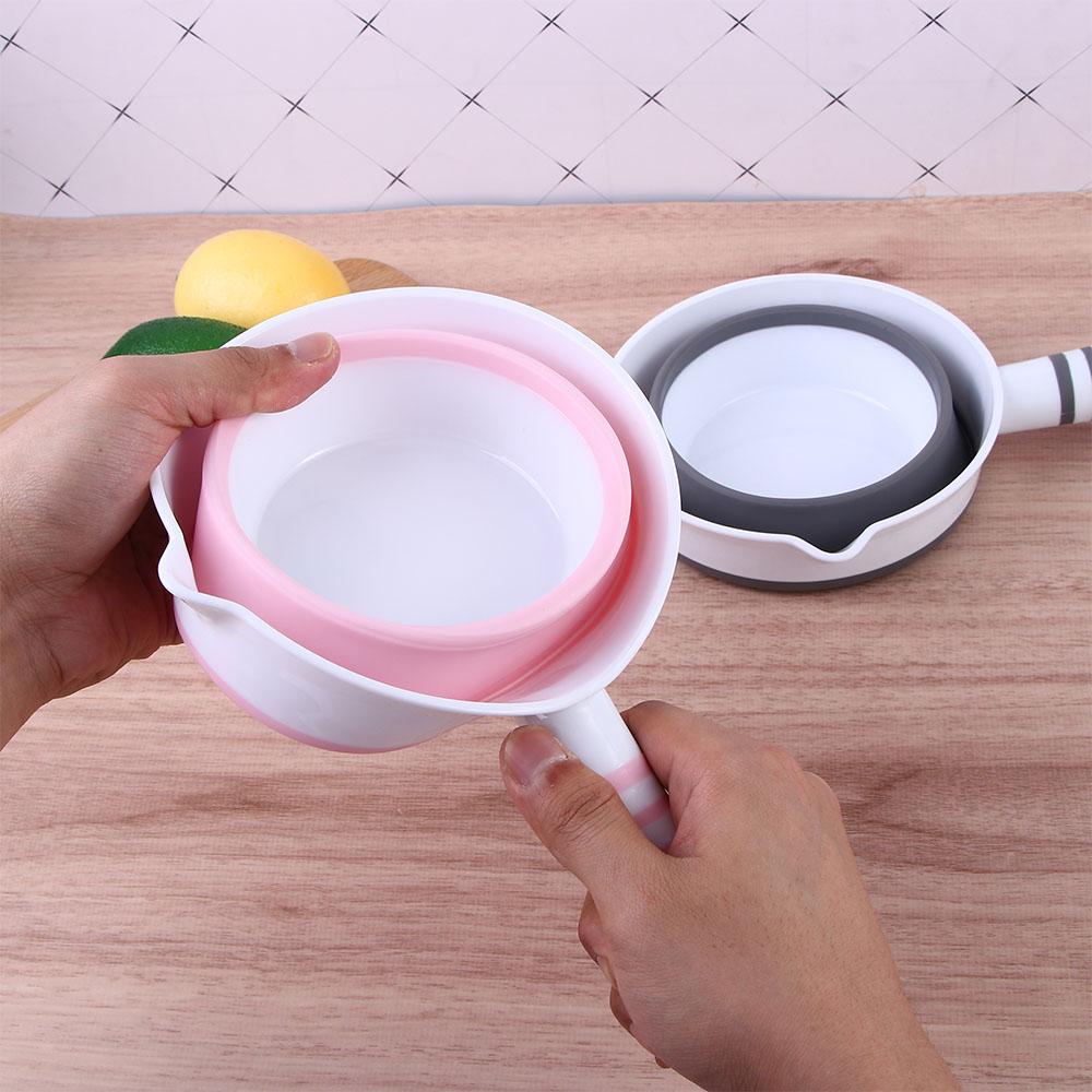Practical Collapsible Silicone Space Saving Water Ladle Water Scoop Bath Spoon Dipper