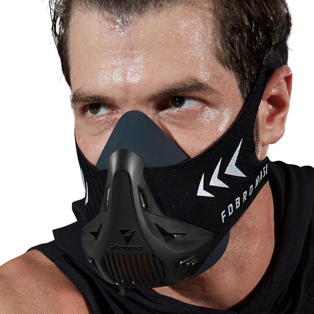 MMA Cardio Workout 3.0 Running Resistance Elevation Endurance Mask for Riding face Fitness High Altitude Training Sports Mask S чёрный