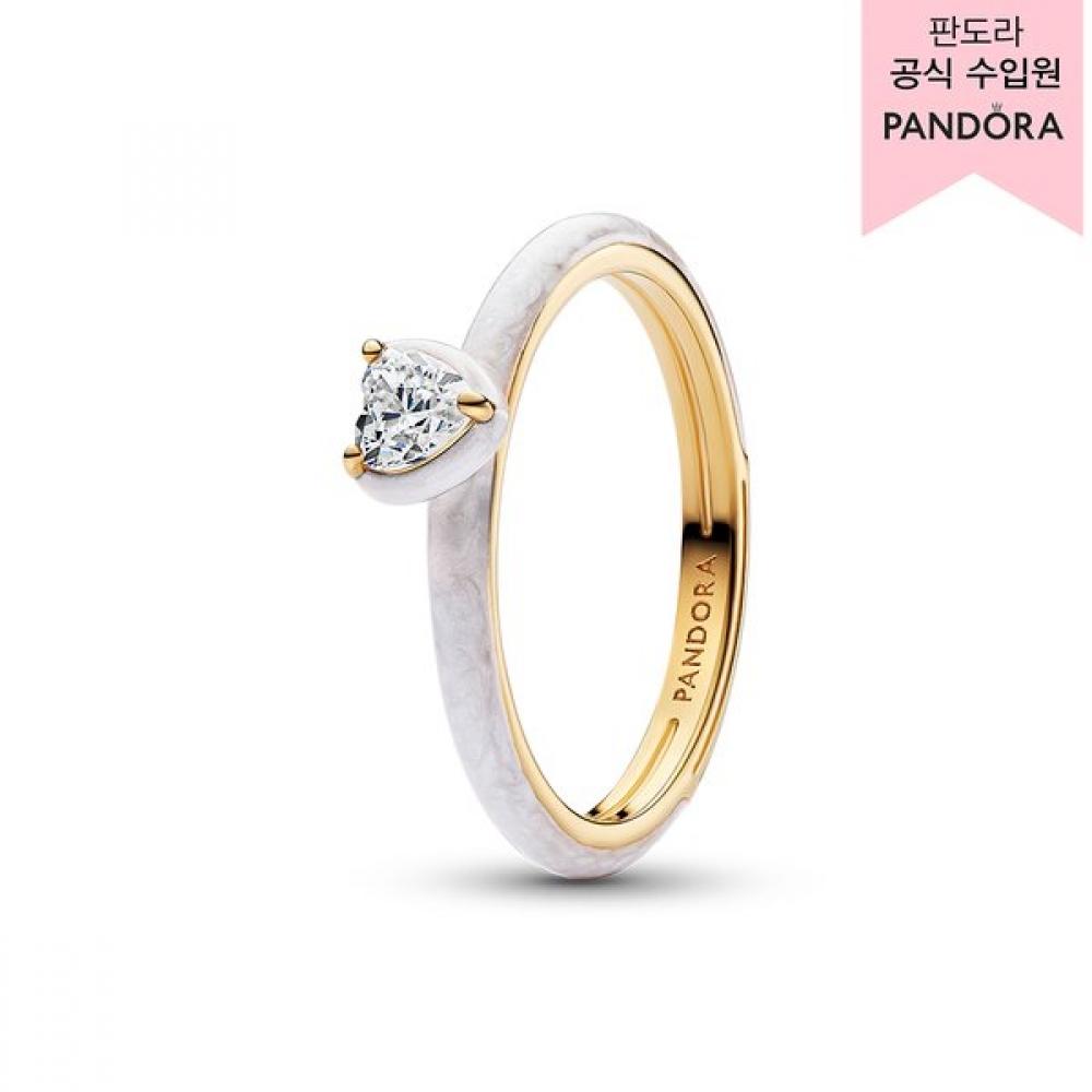 

Pandora Mi White Chakra Heart Ring 163088c01 54