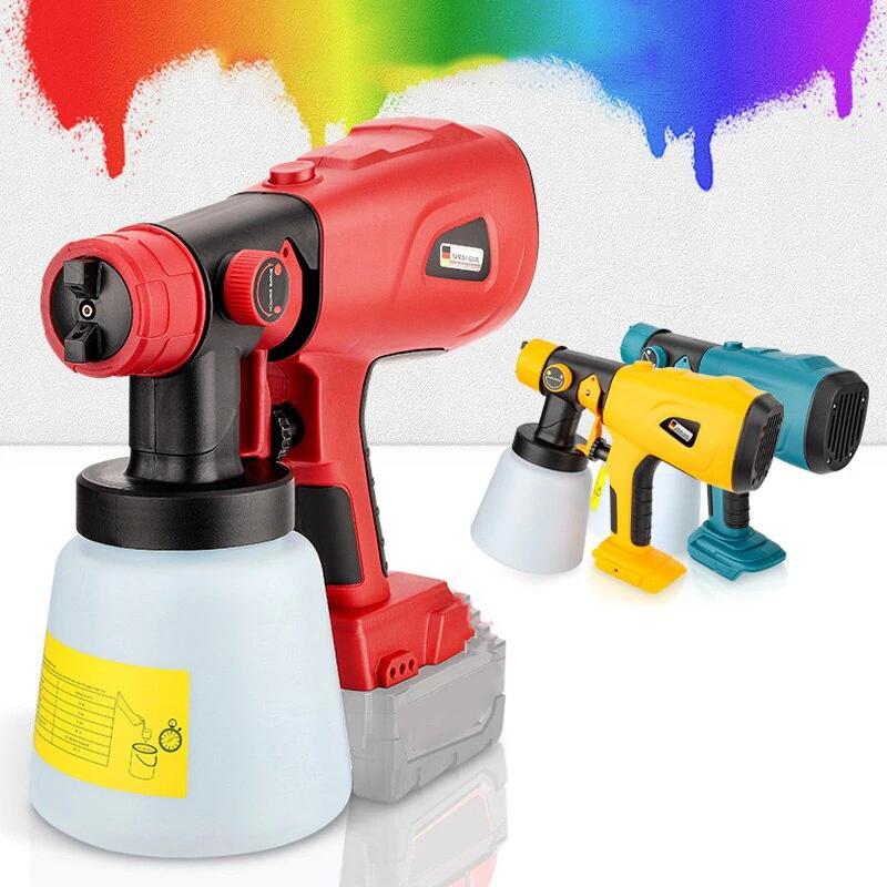 800ML Electric Spray Gun For Makita/Dewalt/Bosch/Milwaukee/Ryobi 18V 20V Battery Cordless Electric Paint Sprayer For Car