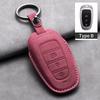 Leather Car Key Case Cover Shell For Hyundai Grand Santa Fe 3 DM I30 IX35 Ix45 Encino KONA Solaris Azera Grandeur Creta 2 Kona