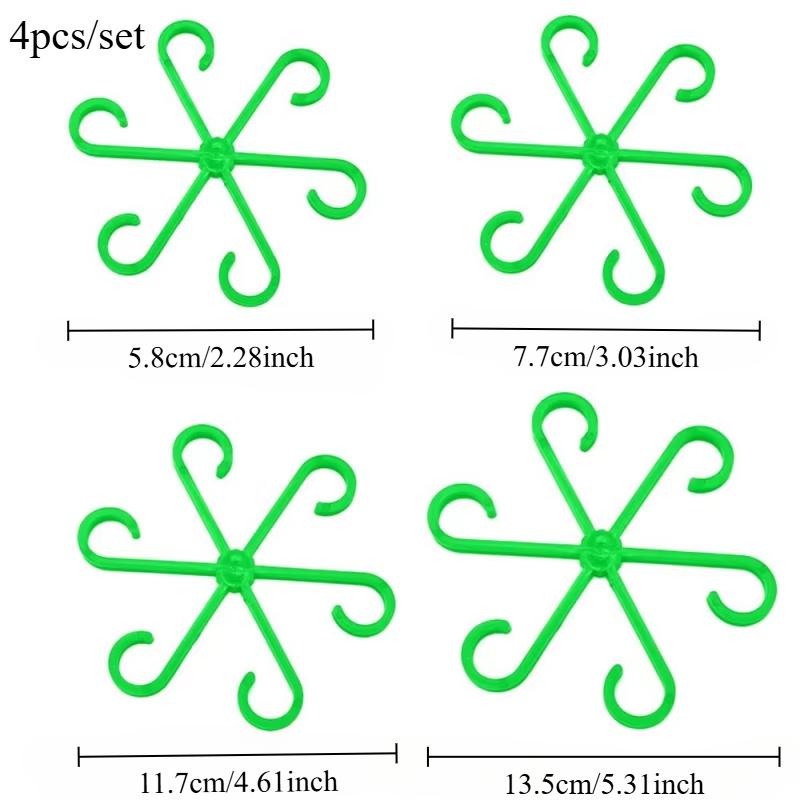 Reusable Plant Stem Folding Frame Garden Tools No Stake Trellis Plant Stem Support Branches Stem Organizer Gardening Tools 4pcs