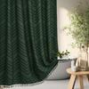 Waterproof Tassel Lace Shower Curtain with Floral Design