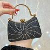Rhinestone Handbag, Celebrity Fashion Dinner Bag, Shiny Chain Shoulder Bag, Exquisite Messenger Bag, Bag.