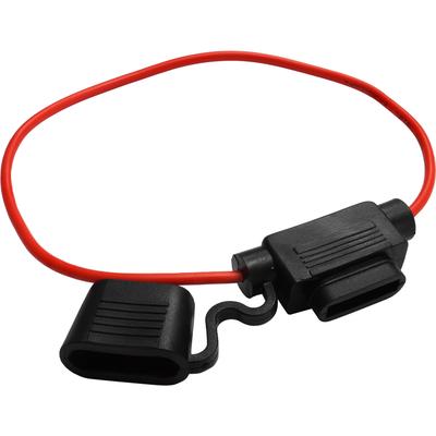 Waterproof Flat Fuse Socket Fuse Holder Round Cable 25cm