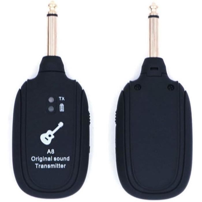 Système de guitare sans fil - Alnicov - A8 version améliorée - UHF - Faible latence - 50 mètres de portée