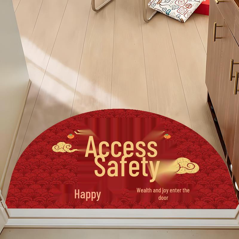 Semicircle Diatomaceous Earth Entrance Mat - Dirt-Resistant, Easy-Clean, Non-Slip, Cuttable Foot Pad for New Year