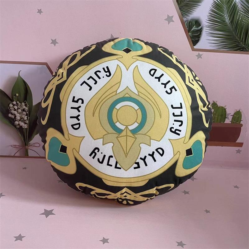 Honkai Rail Star Gold Coin Plush Throw Pillow Game Props Printing Back Cushion