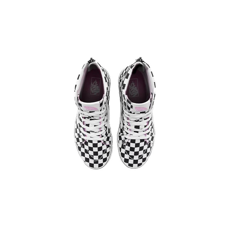 Vans Sk8 Canvas High Top Skate Shoes Kids Sneakers Black White VN0A4BUXABY
