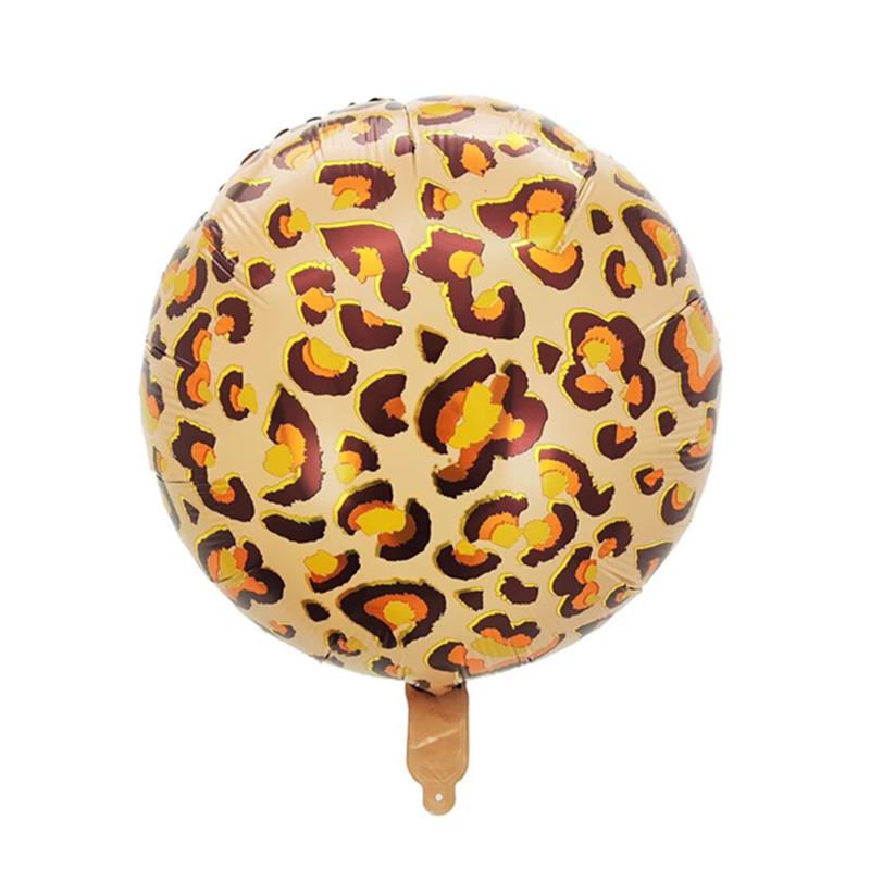 18-Inch Leopard Print Bow & Star Heart Foil Balloon - Party Decoration