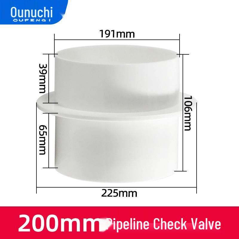 Round One-Way Check Valve Kitchen Anti-Odor Backflow Preventer for Range Hood Fan Hose