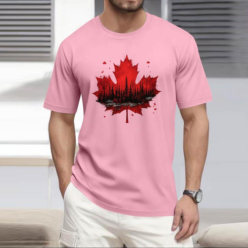 Men's -neck Casual Printed Short-sleeved T-shirt Top