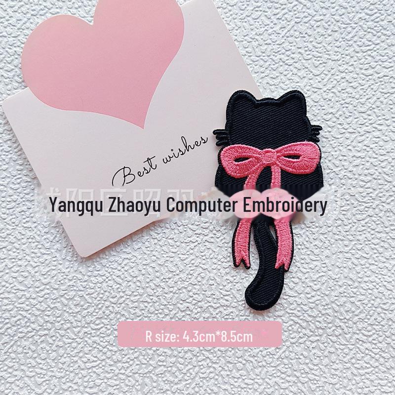 Cartoon Cat Self-Adhesive Embroidery Patch for Clothing, Shoes, and Hats Accessories
