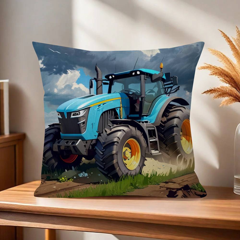Car Tractor Decorative Cushion Cover Pillowcase Upholstery Sofa Throw Pillow Home Decor Pillowcas