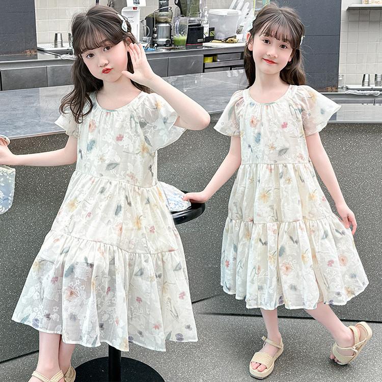 Girls' dress 2026 summer new children's summer dress, mid size princess dress, stylish children's clothing trend