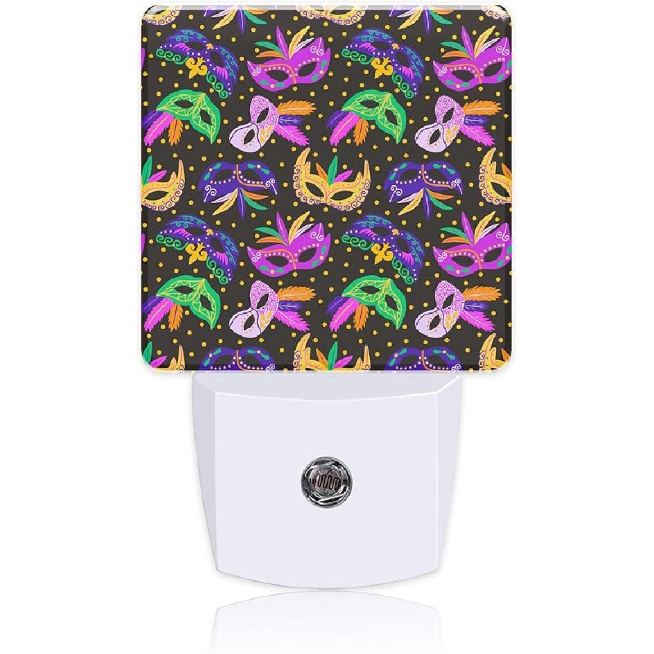 Easter Eggs Bunny Leaves Plug in Night Lights,Watercolor Cute Rabbit Night Light Plug into Wall with Dusk to Dawn Sensor Decor for Women Men