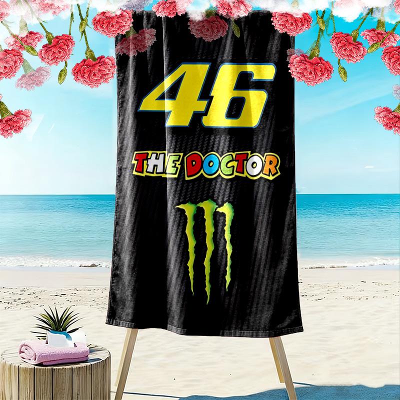 46 Motor Print Strandtuch, Großes Weiches Schnelltrocknendes Handtuch für Strand Camping Schwimmen