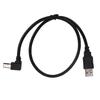 USBA to USBB Male Conversion Cable Cord Right Angle Connection Adapter Cable 0.5m Black