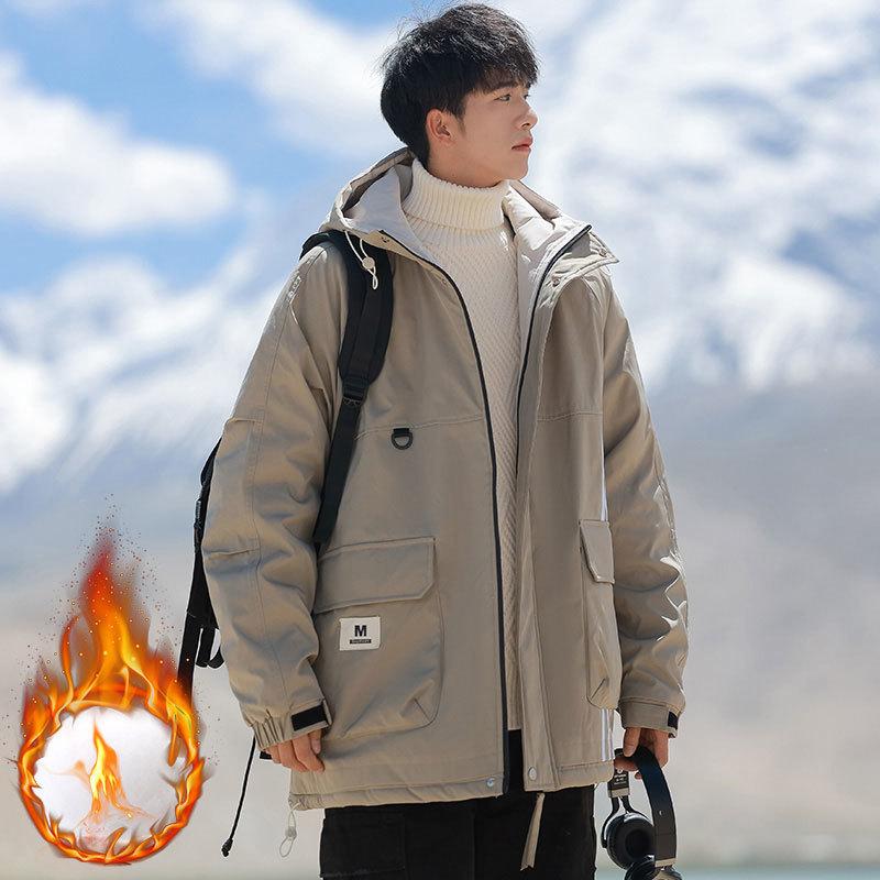 Work Jacket Men's New Spring and Autumn Trendy Handsome Versatile Loose Ins Hong Kong Style Large Size Hooded Jacket