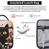 Black Cat In Flower Bushes Insulated Lunch Bag for Kids School Cooler Thermal Food Box Tote Portable Lunch Boxes Container