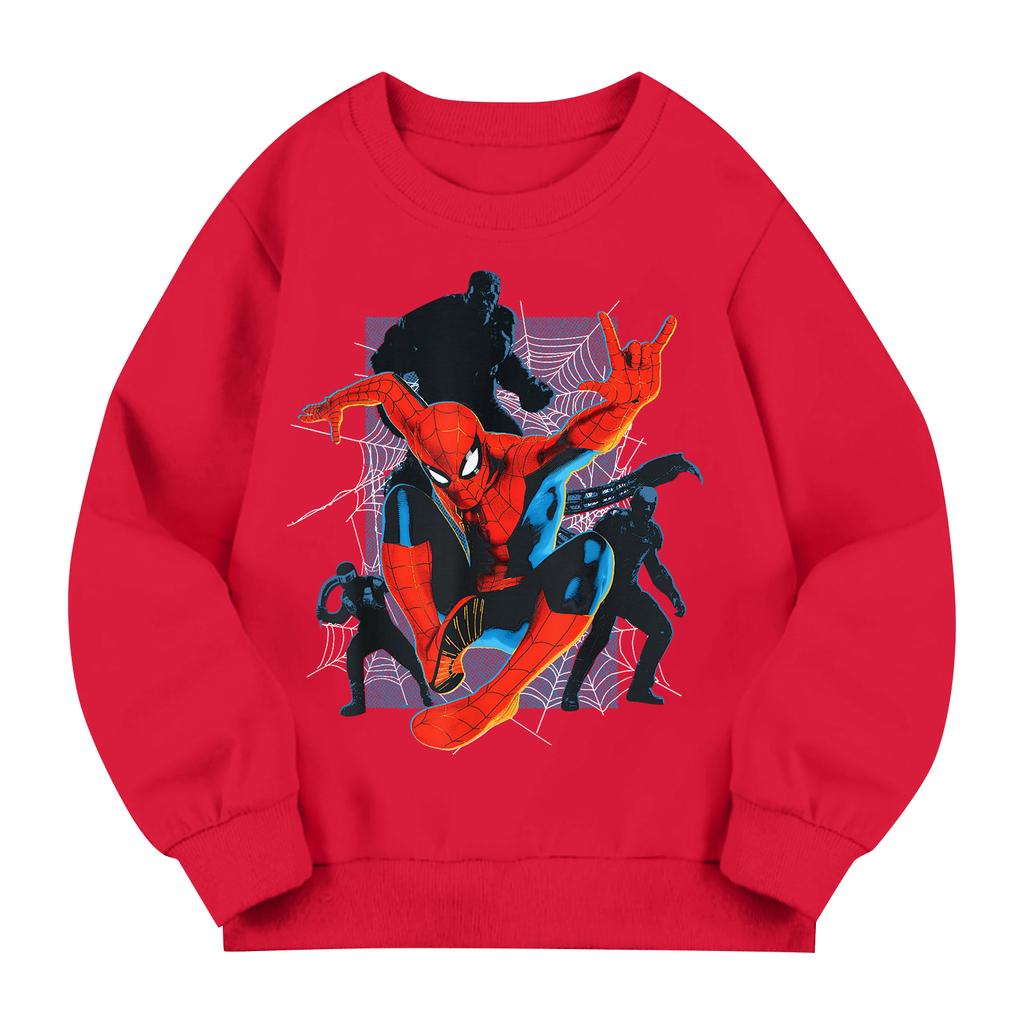 Children's Long Sleeve Loose Fit Letter Print Crewneck Sweatshirt