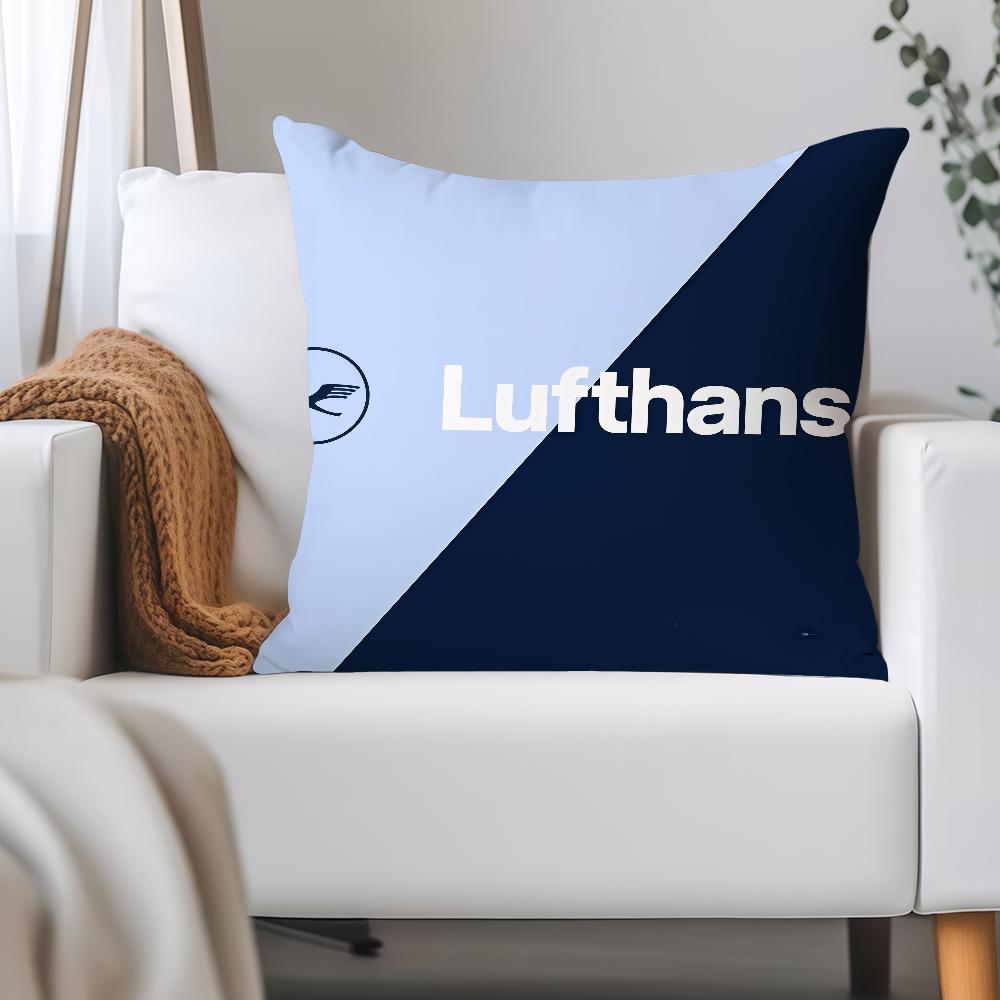 Deutsche L-lufthansa German Pillow Case Applicable Space For Guest Rooms Interiors Cars Office House Decoration