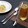 Stainless Steel Coffee Spoon Pointed Stirring Spoon Round-Tipped Spoon Ice Spoon Long-Handled Spoon Thickened