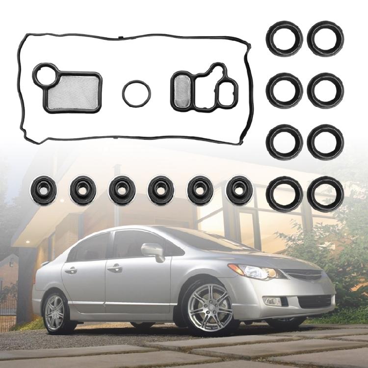 18 Piece Engine Valves Cover Gasket Set Completely Seal Kit for 2.0L 2.4L Engines Enhancing Durability Easy Installation