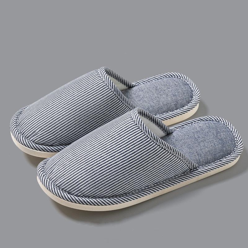 

Женские и мужские льняные тапочки для дома Мягкие дышащие шлепанцы для пар Шлепанцы с противоскользящей подошвой Домашняя нескользящая обувь Удобные сандалии 44-45
